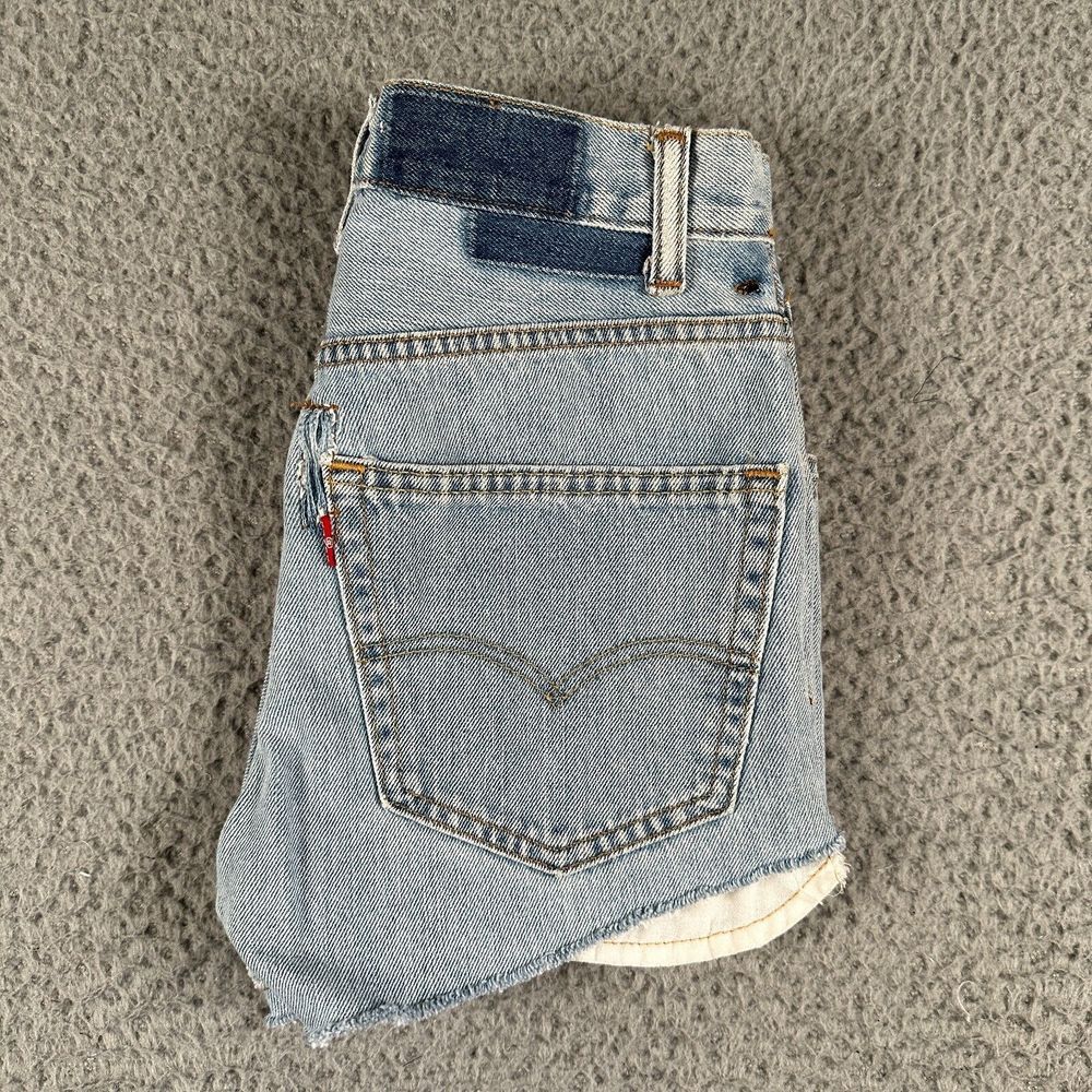Levi's Cutoff Shorts Women's 27 Measured Blue High Rise 90's Made In USA